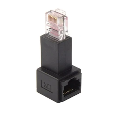 Abbildung von chenyang RJ45 8P8C FTP STP UTP Cat 5e Lan Ethernet Network Extension Adapter 90 Degree Right Angled