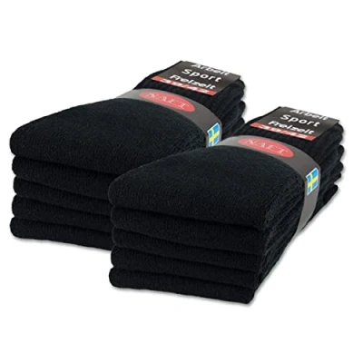 Abbildung von sockenkauf24 10 20 30 Paar Sportsocken Tennissocken Arbeitssocken Herren &amp; Damen Socken Baumwolle (47 50, Schwarz)