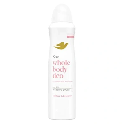 Abbildung von Dove Whole Body Deo Himbeer &amp; Rosenduft Deospray mit 0% Aluminiumsalze für Achseln, Brust, Beine und mehr 150 ml