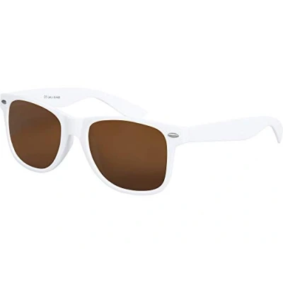 Abbildung von Balinco Sonnenbrille UV400 CAT 3 CE Rubber mit Federscharnier für Damen &amp; Herren (weiss braun)