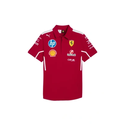 Abbildung von PUMA Scuderia Ferrari F1 2025 Team Polo Rot Größe: 3XL
