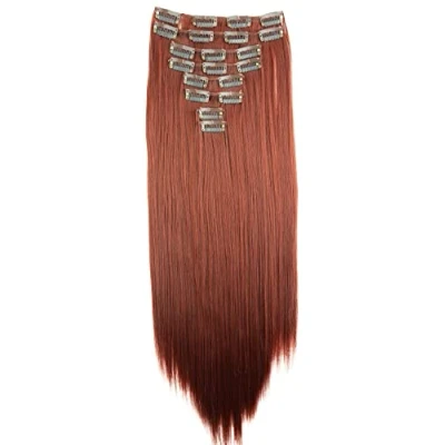 Abbildung von CAISHA XXL 50cm 8 Teile Set CLIP IN EXTENSIONS Nicole Haarverlängerung Haarteil Glatt Rotbraun CES114