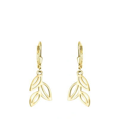 Abbildung von SOFIA MILANI Damen Ohrringe 925 Silber vergoldet/golden Blatt Ohrhänger E2161