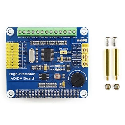 Abbildung von Waveshare Raspberry Pi AD/DA Expansion Sheild Board for Adding High Precision Functions to Onboard ADS1256 DAC8552 Sensor Interface