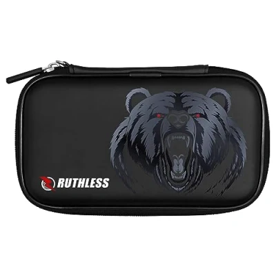 Abbildung von RUTHLESS Darttasche Professionelle zur Aufbewahrung von Darts, erhältlich in mehreren Designs., Schwarz , M, Etui