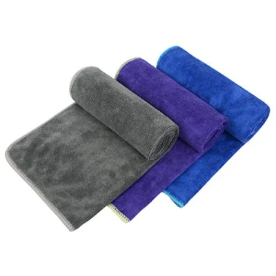 Abbildung von VIVOTE Mikrofaser Handtücher Sporthandtuch Super Absorbant Schnelltrocknend Fitness Handtuch, Perfekte Gym Strandhandtuch und Reisehandtuch 35cm x 75cm 3 Stück (Grau + Blau Lila)