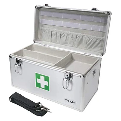 Abbildung von HMF 14701 09 Alu Medizinkoffer, Erste Hilfe Koffer, Tragegriff, 40 x 22,5 20,5 cm