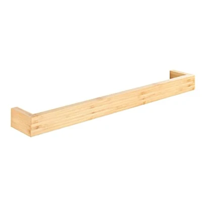 Abbildung von WENKO Handtuchstange Mod. Bambusa, Handtuchhalter aus Bambus, Moderne Wanddekoration, Aufhängung für Decken und Handtücher inklusive Wandbefestigung, nachhaltiges Bad Accessoire, 60 x 9 5 cm, Natur
