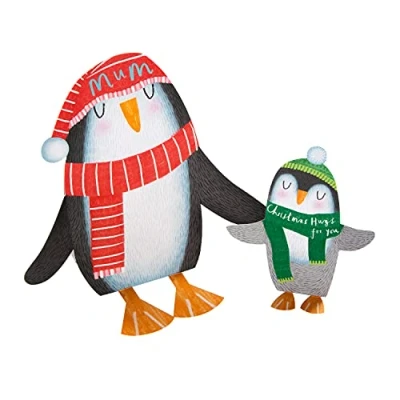 Abbildung von Hallmark Weihnachtskarte mit Pinguin Pop Up Karte für Mutter, 2 Karten