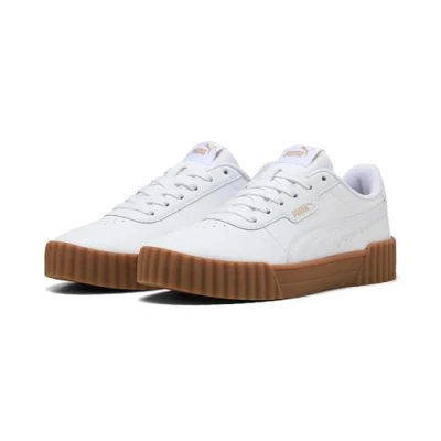 Abbildung von PUMA Damen Carina 3.0 Sneaker, White Gold Gum, 38.5 EU