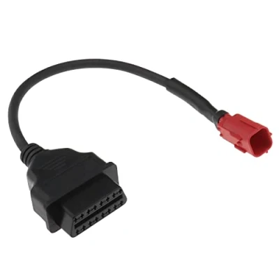 Abbildung von YINETTECH 6 Stiche auf OBDII 16 Nadel Adapterkabel Ersatz Kompatibel mit Yamaha Honda poligem OBD2 Diagnosekabelzubehör 31cm