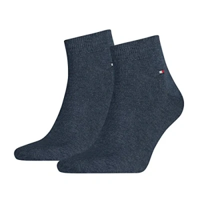Abbildung von Tommy Hilfiger MEN Quarter 2 PACK Socken, Herren, Größe: 39 42, Jeans