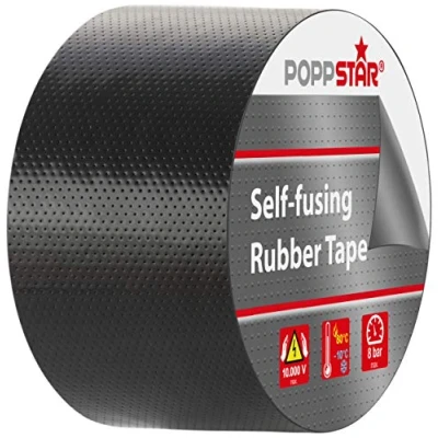 Abbildung von POPPSTAR selbstverschweißendes Universal Isolierband und Dichtungsband, LxBxH 5m x 50mm 0,76mm, schwarz
