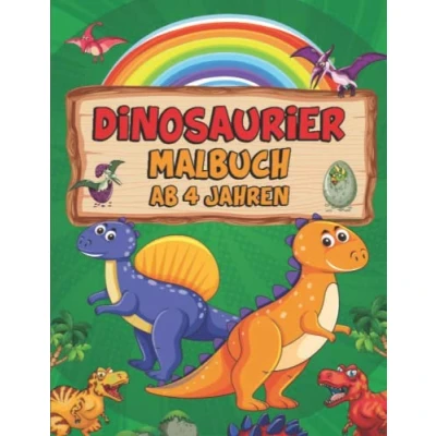 Abbildung von Dinosaurier Malbuch: Dino Ausmalbuch Für Kinder ab 4 Jahren Jungen und Mädchen
