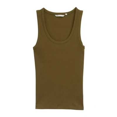 Abbildung von TOM Tailor Denim MIT Struktur Top, Damen, Größe: Medium, Golden olive green