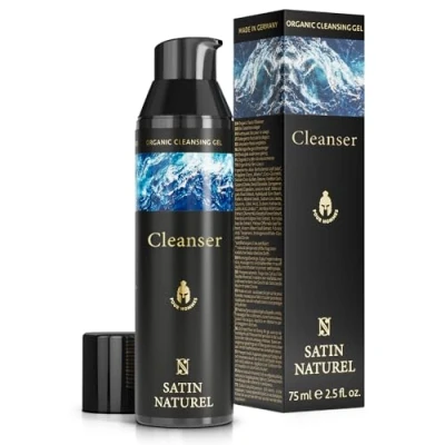 Abbildung von Gesichtsreinigung für Männer mit BIO Aloe Vera + Hopfen eine erfrischende Reinigung Gegen Pickel, Poren &amp; Mitesser Pore Cleanser Gesicht 75ml Gesichtspflege Vegan Skincare Satin Naturel