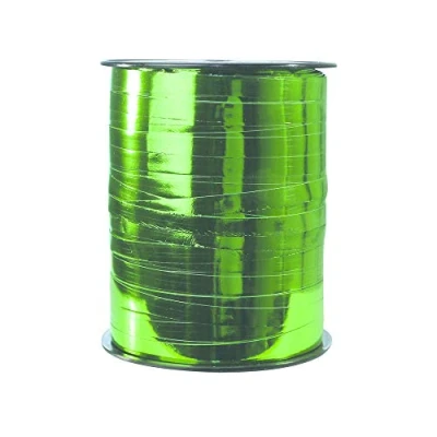 Abbildung von Clairefontaine 602050C Spule Geschenkband (mit Metalleffekt, 250 m x 7,5 mm, ideal für Ihre Geschenke und Bastelprojekte) 1 Stück grün