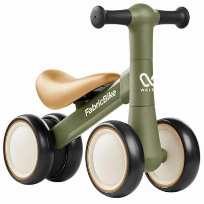 Abbildung von FabricBike Walker Kinder Laufrad ab 1 Jahr, Lauflernrad für 10 24 Monate Baby, Balance Spielzeug mit 4 Räder, Bike ohne Pedal. (Amazon Green)