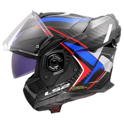 Abbildung von LS2, Modularer Motorradhelm ADVANT X CARBON FUTURE II Gloss White Blue, L