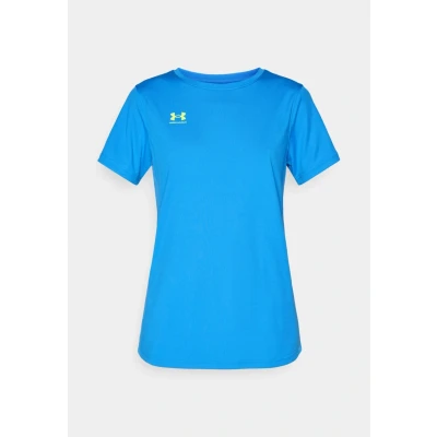 Abbildung von Under Armour Train Tshirt basic, Damen, Größe: Small, Blue atlantis/high visibility yellow