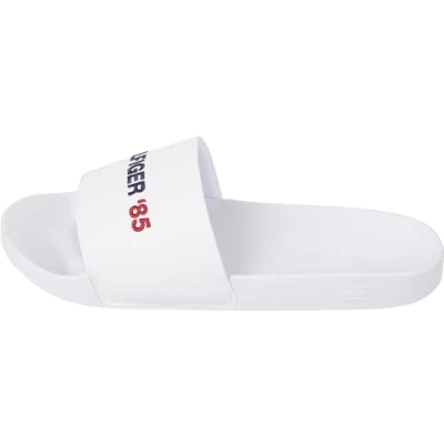 Abbildung von Tommy Hilfiger Herren Badeschuhe Pool Slide Badelatschen, Weiß (White), 44