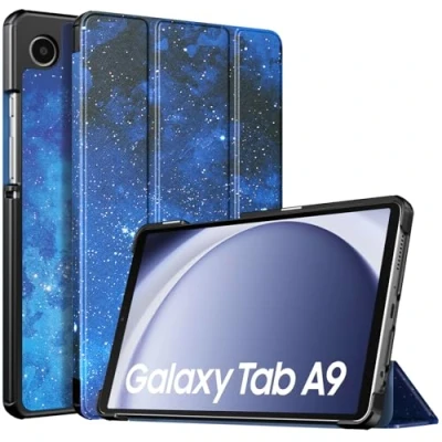 Abbildung von TiMOVO Hülle Kompatibel mit Samsung Galaxy Tab A9 8,7&quot; 2023, Schlank Leicht Schutzhülle Ständer &amp; Harter Rückseite für das Neue 8,7 Zoll Tablet SM X110/X115/X117, Blau Sterne