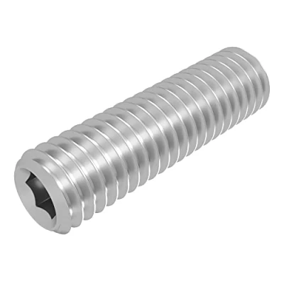 Abbildung von SECCARO Gewindestift mit Kegelkuppe M8 x 30 mm, Edelstahl V2A VA A2, DIN 913 / ISO 4026, Innensechskant, 20 Stück
