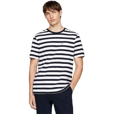 Abbildung von Tommy Hilfiger Essential Pocket TEE Tshirt print, Herren, Größe: XL, Desert sky/white