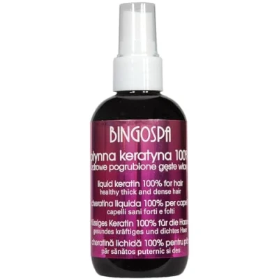 Abbildung von Flüssiges Keratin 100% fur starkes Haar, glänzendes Haar gegen gespaltene und abgebrochene Haarspitzen 100 ml BINGOSPA