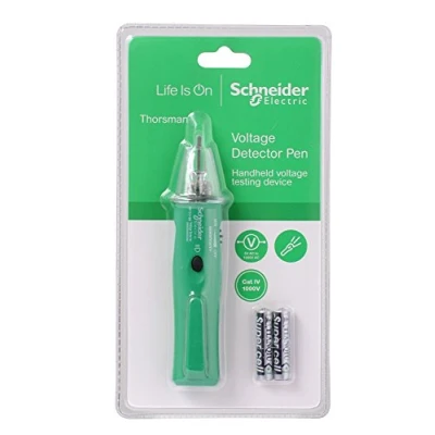Abbildung von Schneider Electric Thorsman Kontaktloser Spannungsprüfer, Kategorie 4, 2 Batterie 1,5 V AAA, 1 kV, IMT23209, grün