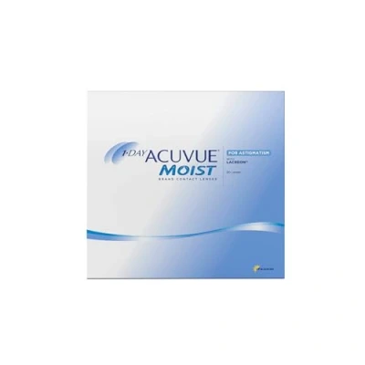Abbildung von ACUVUE MOIST 1 DAY for Astigmatism Tageskontaktlinsen mit 1.25 dpt, Cyl 0,75, Ach 180 und BC 8.5 UV Schutz, feuchtigkeitsspendend &amp; Komfortables Tragegefühl 90 Linsen