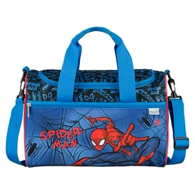 Abbildung von Scooli Marvel Spider Man Sporttasche für Kinder 23 x 35 16 cm geräumiges Hauptfach Verstellbarer Schultergurt Zubehör die Schule Umhängetasche
