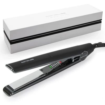 Abbildung von Corioliss C1 Haarglätter für Frauen Titanplatten und Curling feines Haar Professionelles Eisen mit Temperaturregelung (Black Soft Touch Chrome)