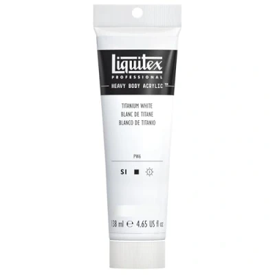 Abbildung von Liquitex 1047432 Professional Heavy Body Acrylfarbe in Künstlerqualität mit ausgezeichneter Lichtechtheit buttriger Konsistenz, 138ml Tube Titanweiß