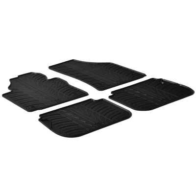 Abbildung von Gledring 0070 Fußmattensatz Gummi vorne und hinten 4 schwarz 750mm 550mm VOLKSWAGEN: CADDY 3, Kasten, Kombi