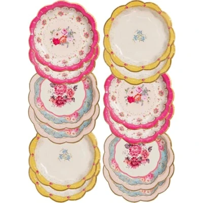 Abbildung von Talking Tables Truly Scrumptious; Pappteller für Teekränzchen, Hochzeiten und Geburtstagspartys, Vintage Stil, 18 cm (12 pro Pack in 3 Designs)