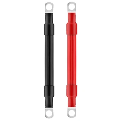 Abbildung von QIMEI SHOP Batteriekabel 35mm² 15cm Auto Batterie Kabel 12V 2AWG Kupferkabel mit M10 Ringklemmen für LKW Motorrad Solar Marine Rot Schwarz 2 Stück