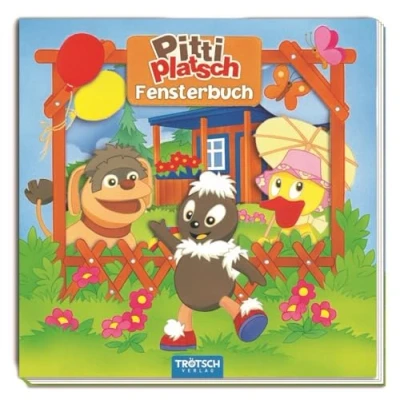 Abbildung von Fensterbuch &quot;Pittiplatsch&quot;, Pitti, Pittiplatsch, Moppi, Schnatterinchen, Sandmann; Sandmännchen, Buch, Kinderbuch, Bilderbuch: Entdeckerbuch Beschäftigungsbuch Spielbuch (Unser Sandmännchen)