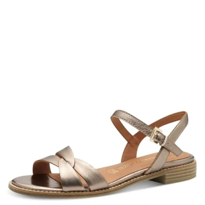 Abbildung von Marco Tozzi Riemensandalette, Damen, Größe: 38, Rose metallic Schuhe