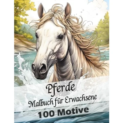 Abbildung von Malbuch für Erwachsene mit Pferde Motiven: 50 liebevolle Motive Pferdeliebhaber. Anti Stress und Entspannung: Ausmalbuch: Als Weihnachtsgeschenk, ... Schwester die Freundin oder Sich selbst.