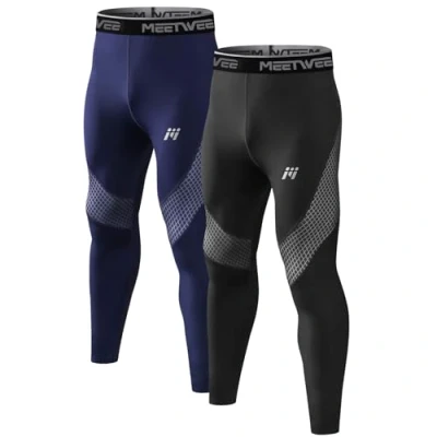 Abbildung von MEETWEE Thermounterhose Herren, Thermounterwäsche Lange Unterhose Winter Leggings Funktionsunterwäsche Skiunterwäsche Warme Unterwäsche Männer