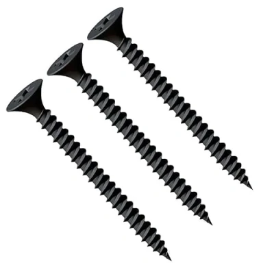Abbildung von 3.5X51mm Trockenbau Schwarzschrauben, Gipshrauben, selbstschneidender Kreuzschlitz Senkkopf, Feingewinde, scharfe Spitze, Phosphat schrauben für Gipskarton auf Metall Bolzen, Stahlprofil (500 pcs.)