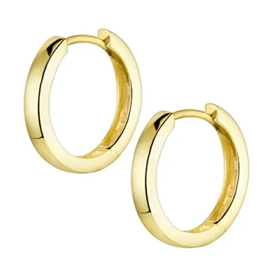 Abbildung von Materia Damen Goldcreolen 17mm Klappcreolen Silber 925 vergoldet SO 358 Gold