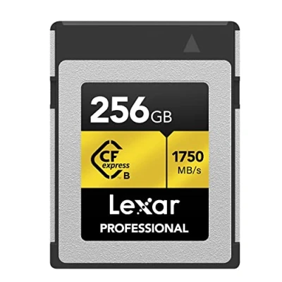Abbildung von Lexar Professional GOLD Serie CFexpress Karte 256GB, Typ B CF Karte, bis zu 1750 MB/s Lesen, Nehmen Sie PCIe 3.0 und NVMe, Speicherkarte für professionelle Fotografen, Videofilmer (LCXEXPR256G RNENG)