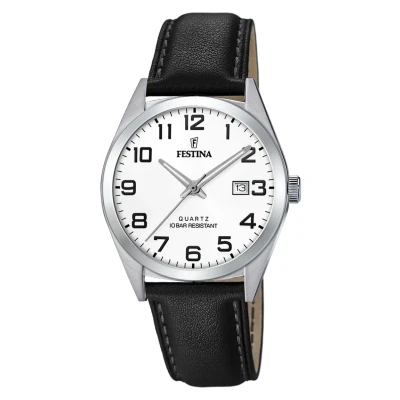 Abbildung von Festina Herren Analog Quarz Uhr mit Leder Armband F20446/1