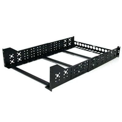 Abbildung von StarTech.com 3 HE Universal Server Rackschienen TAA konforme feste Montageschienen 19&quot; mit einstellbarer Tiefe (UNIRAILS3U)