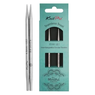 Abbildung von KnitPro K36176 Nadel Tipps, Edelstahl, Silber, 10cm, 4.5mm, 2 Count