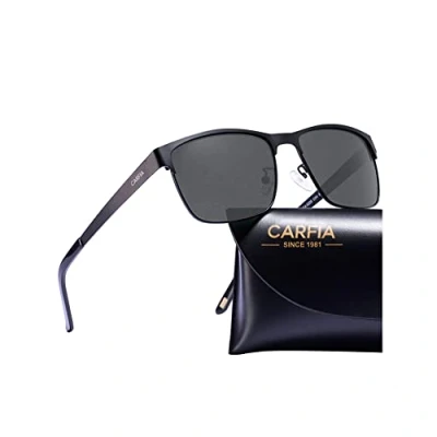 Abbildung von CARFIA Polarisierte Herren Sonnenbrille Metallrahmen UV 400 Fahrerbrille Sportbrille Kategorie 3
