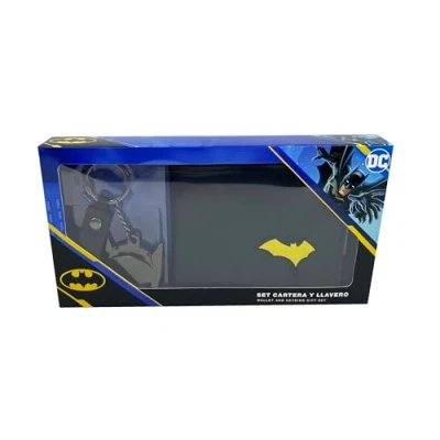 Abbildung von CyP Brands Batman Geschenk Set, Geldbörse und Schlüsselanhänger, mehrfarbig, offizielles Produkt