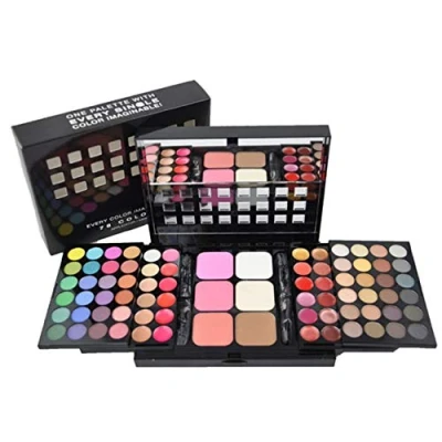 Abbildung von FantasyDay Profi Lidschatten Palette Make up Sets Kosmetik Makeup Kit 78 Farben Hochpigmentierte Warme Natürliche Augenschatten Eyeshadow mit Lippenstift Concealer und Rouge #3